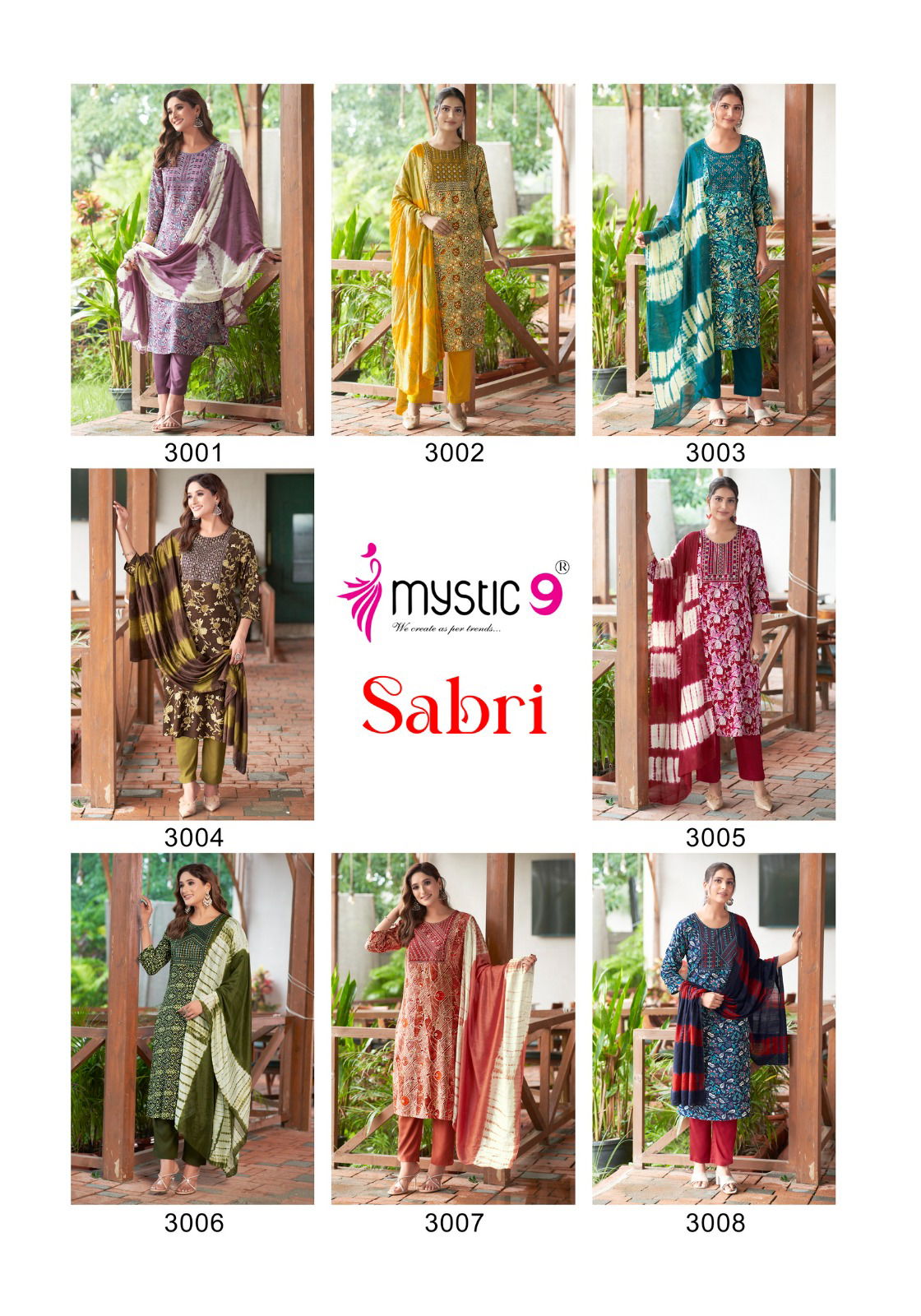 Sabri Vol 3 By Mystic 9 Rayon Printed Kurti With Bottom Dupatta Wholesale Market in Surat
